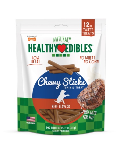 Nylabone Healthy Edibles Chewy Dog Treat Sticks Beef 1ea/12 oz
