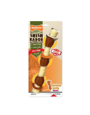 Nylabone Power Chew Shish Kabob Alternative Nylon Chew Toy Chicken Jerky 1ea/XL/Souper - 50+ lb