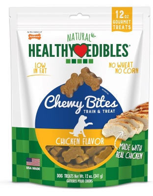 Nylabone Healthy Edibles Chewy Bites Soft Dog Treats Chicken 1ea/12 oz
