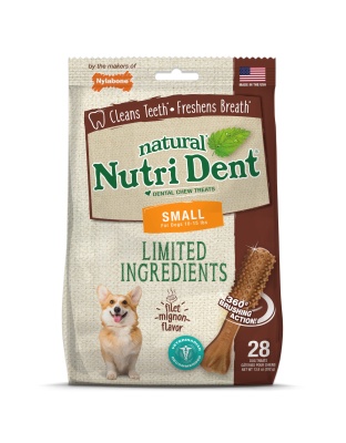 Nylabone Nutri Dent Filet Mignon Dog Dental Chews Filet Mignon 1ea/SMall - 10 Lbs. To 15 Ibs.