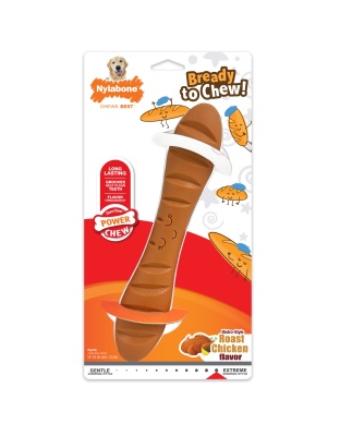 Nylabone Power Chew Baguette Dog Toy Chicken 1ea/Large/Giant - Up To 50 lb