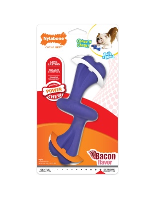 Nylabone Power Chew Rolling Dog Toy Bacon 1ea/Large/Giant - Up To 50 lb