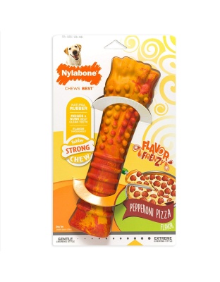 Nylabone Flavor Frenzy Strong Chew Dog Toy Pepperoni Pizza 1ea/XL/Souper - 50+ lb