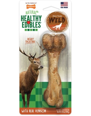 Nylabone Healthy Edibles WILD Antler Natural Long Lasting Dog Chew Treats Venison 1ea/Large/Giant - Up To 50 lb