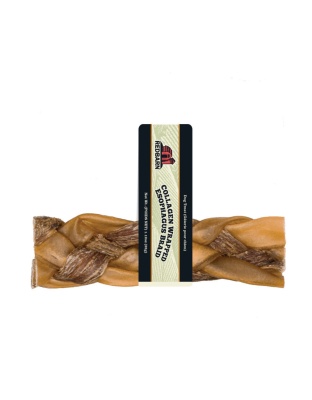 Redbarn Pet Products Redbarn Collagen Wrapped Esophagus Braid Dog Treat 30ea/Medium, 30 ct