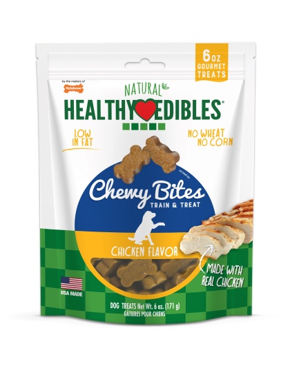 Nylabone Healthy Edibles Chewy Bites Soft Dog Treats Chicken, 6 oz 1 ct