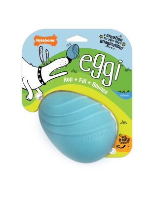 Nylabone Creative Play Eggi Dog Treat Toy Blue 1ea/Large/Giant - Up To 50 lb