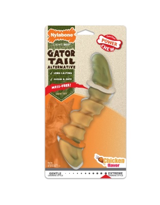 Nylabone Power Chew Gator Tail Alternative Chew Toy Chicken 1ea/Large/Giant - Up To 50 lb
