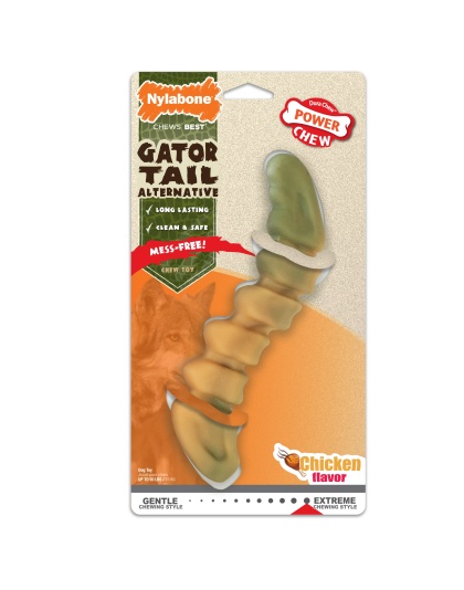 Nylabone Power Chew Gator Tail Alternative Chew Toy Chicken 1ea/Large/Giant - Up To 50 lb