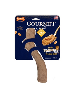 Nylabone Gourmet Style Strong Stick Dog Chew Toy Peanut Butter 1ea/XL/Souper - 50+ lb