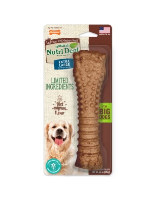 Nylabone Nutri Dent Filet Mignon Dog Dental Chews Filet Mignon 1ea/XL/Souper - 50+ lb