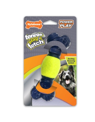 Nylabone Power Play Tennis Play 'n Fetch Interactive Dog Toy 1ea
