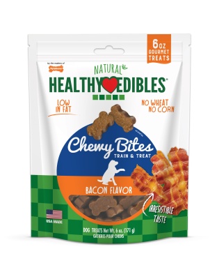 Nylabone Healthy Edibles Chewy Bites Soft Dog Treats Bacon, 6 oz 1 ct