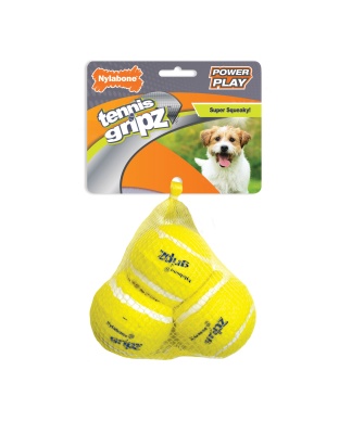 Nylabone Power Play Dog Tennis Ball Gripz 1ea/SMall/Regular - Up To 25 Ibs.