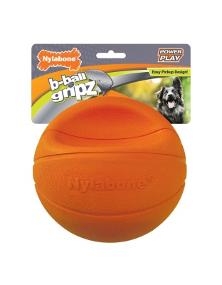 Nylabone Power Play Dog Basketball B-Ball Gripz 1ea/Large/Giant - Up To 50 lb