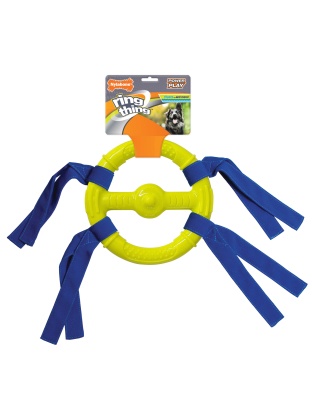 Nylabone Power Play Ring Thing Floatable Dog Toy 1ea/Medium/Wolf - Up To 35 lb