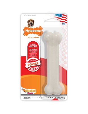 Nylabone Power Chew Dog Toy Chicken 1ea/Medium/Wolf - Up To 35 lb