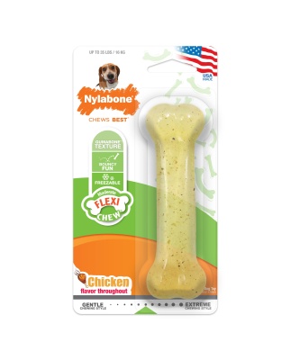 Nylabone Moderate Chew Chicken Chew Toy Chicken 1ea/Medium/Wolf - Up To 35 lb