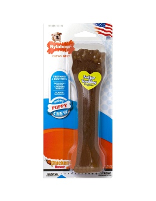 Nylabone Just for Puppies Teething Chew Classic Bone Classic Bone Chicken 1ea/XL/Souper - 50+ lb