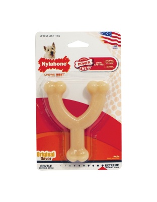 Nylabone Power Chew Long-Lasting Wishbone Dog Toy Adult Dog Original Original 1ea/SMall/Regular - Up To 25 Ibs.