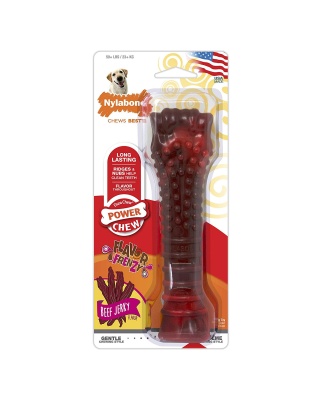 Nylabone Flavor Frenzy Power Chew Durable Dog Chew Toy Beef Jerky 1ea/XL/Souper - 50+ lb