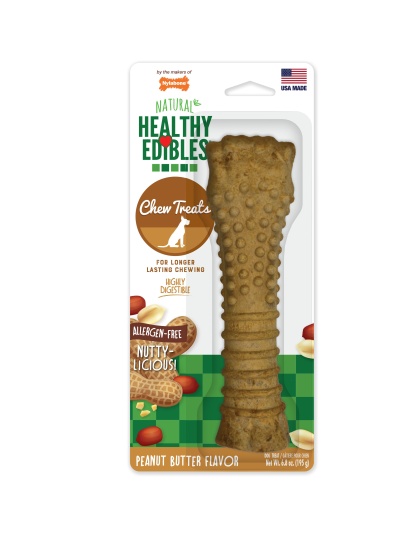 Nylabone Healthy Edibles AllNatural Long Lasting Peanut Butter Dog Chew Treats 1 Count, Peanut Butter, XL/Souper  50 Lbs. 1 ct
