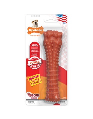 Nylabone Power Chew Dog Toy Bacon 1ea/XL/Souper - 50+ lb