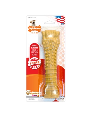 Nylabone Power Chew Dog Toy Peanut Butter 1ea/XL/Souper - 50+ lb