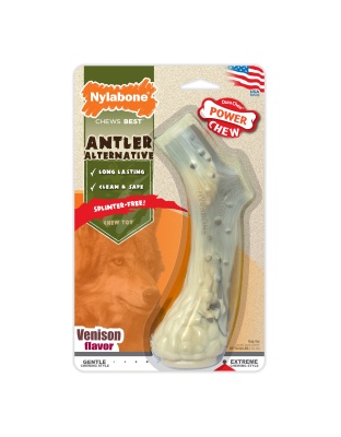 Nylabone Power Chew Antler Dog Chew Alternative Venison 1ea/Large/Giant - Up To 50 lb