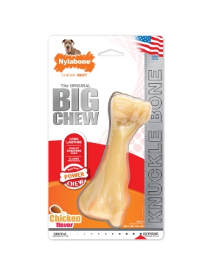 Nylabone Power Chew Knuckle Bone BIG Dog Chew Toy Chicken 1ea/XXL/Monster - 50++ lb
