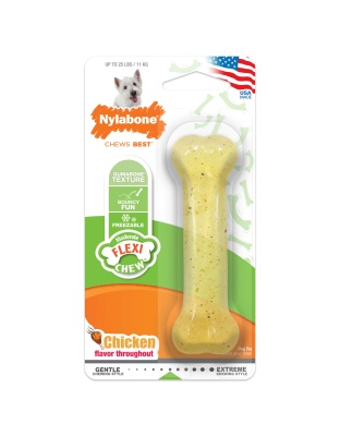 Nylabone Moderate Chew Chicken Chew Toy Chicken 1ea/SMall/Regular - Up To 25 Ibs.