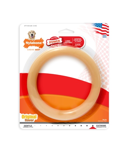 Nylabone Power Chew Ring Dog Chew Toy Original 1ea/Large/Giant - Up To 50 lb