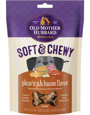 Omh Mini Soft Tasty Pnutbutter Bacon 8oz. Chewy Biscuits
