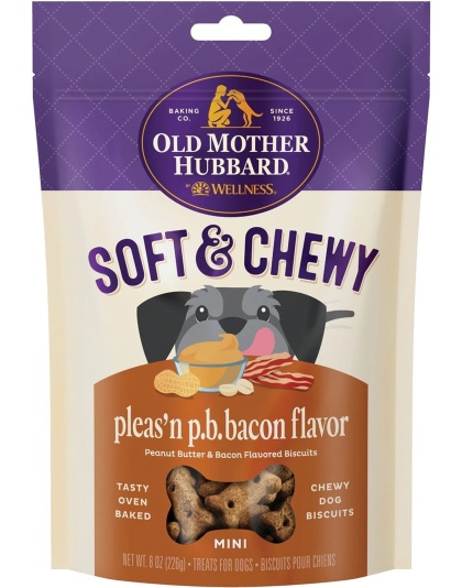 Omh Mini Soft Tasty Pnutbutter Bacon 8oz. Chewy Biscuits