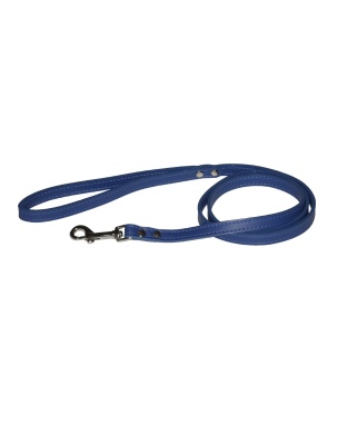 Omni Pet Leather Dog Leash Blue 3/4 in. x 4 ft.