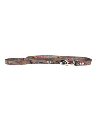 Omni Pet Leather Paisley Dog Leash Chocolate 1/2in. x 4ft.