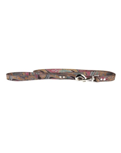 Omni Pet Leather Paisley Dog Leash Chocolate 1/2in. x 4ft.