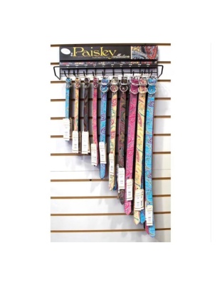 Omni Pet Leather Paisley Dog Collar Display Assorted 40 Pc