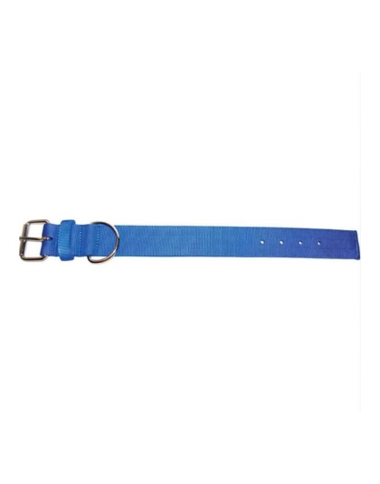 Omni Pet Bravo 2 Ply Nylon Dog Collar Blue  2 x 27in.