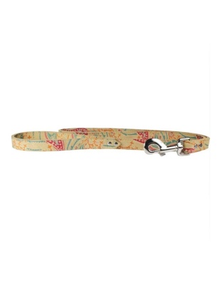 Omni Pet Leather Paisley Dog Leash Sand 1/2 x 4ft.