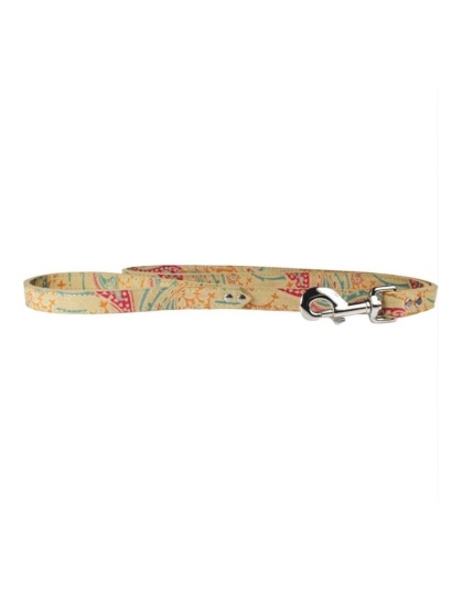 Omni Pet Leather Paisley Dog Leash Sand 1/2 x 4ft.