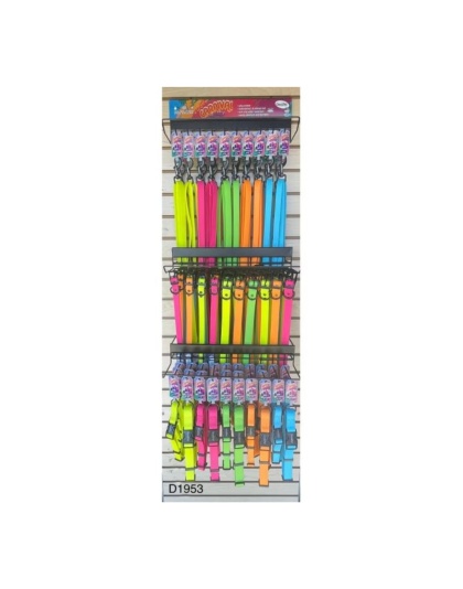 Omni Pet Carnival Biothane Dog Lead/Collar Display Assorted 100 Pc