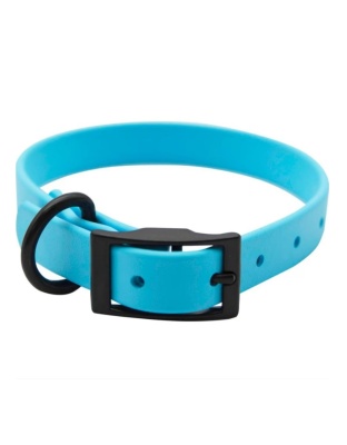 Omni Pet Zeta Biothane Dog Collar with Blk Hardware Light Blue  3/4 x 16in.