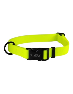 Omni Pet Carnival Biothane Dog Collar Neon Yellow 3/4 x 14 x 20in.