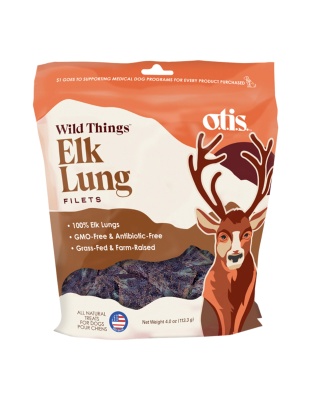 Otis Dog Wild Things Grain Free Elk Lung Filets 4oz.