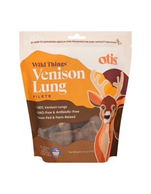 Otis Dog Wild Things Grain Free Venison Lung Filets 4oz.