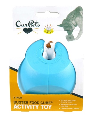 OurPets Buster Food Cube Slow Feed Dog Toy Assorted 1ea/MD, 3 in