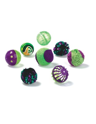 OurPets Rollin in Fun Cat Toy Multi-Color 1ea/8 Piece