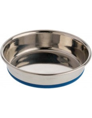 OurPets Premium Rubber Bonded Stainless Steel Cat Bowl Silver 1ea/8 oz