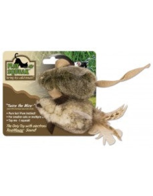 OurPets Twice the Mice Squeaking Mice Catnip Toy Brown, Mottled Tan 1ea/One Size, 2 pk